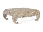 Hand-Carved Solid Wood Coffee Table-20 - Image 7
