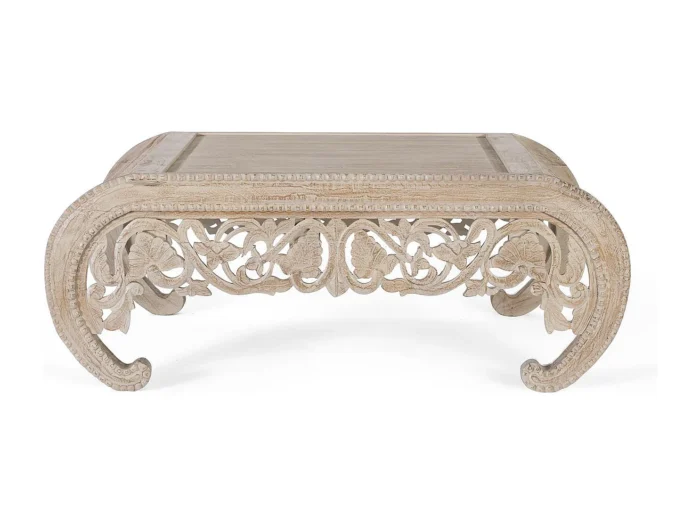 Hand-Carved Solid Wood Coffee Table-20 - Image 6